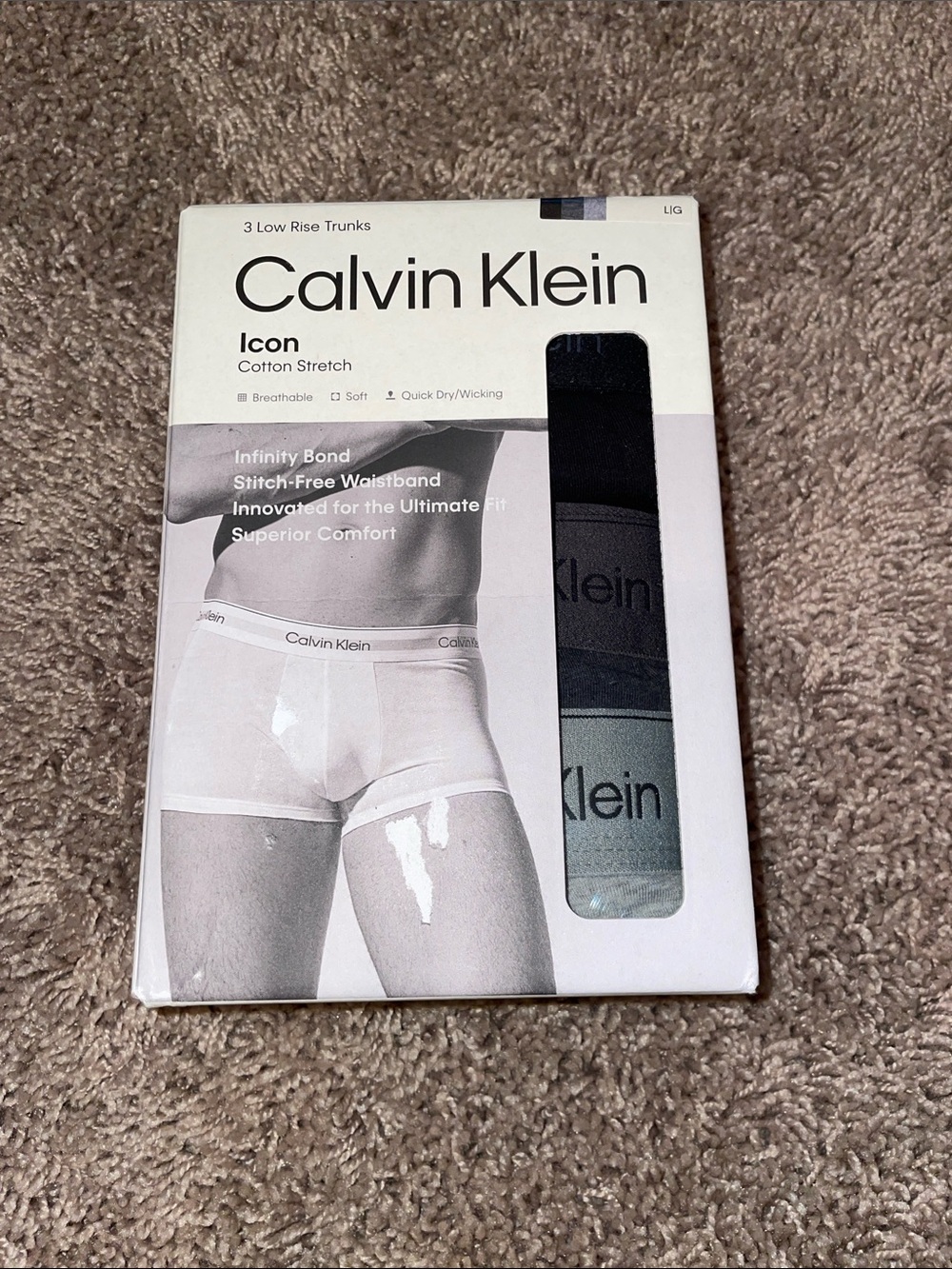 NWT Calvin Klein 3-Pack Low Rise Boxer Briefs - Black, Gray, light gray